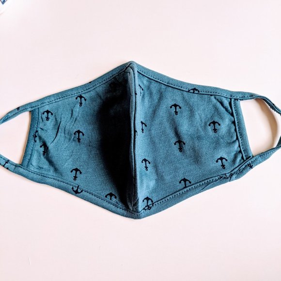 Set 5 Antibacterial Cotton Masks, Anchor design - Picture 5 of 6